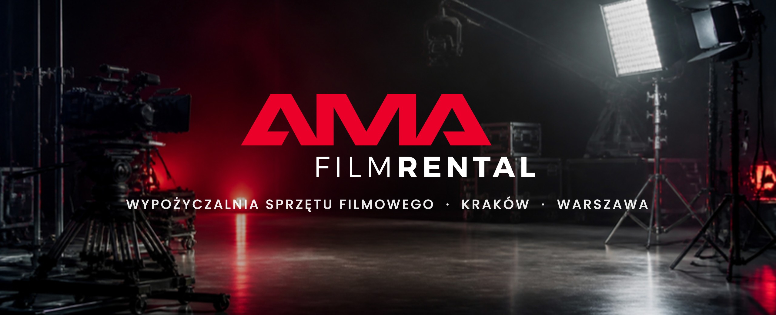 AMA Rental – baner AMA Film Rental – wypożyczalnia sprzętu filmowego w Krakowie i Warszawie